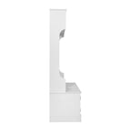 4 Hook Hallway Tree with Storage Bench and Upper Cubbies