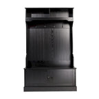 4 Hook Hallway Tree with Storage Bench and Upper Cubbies