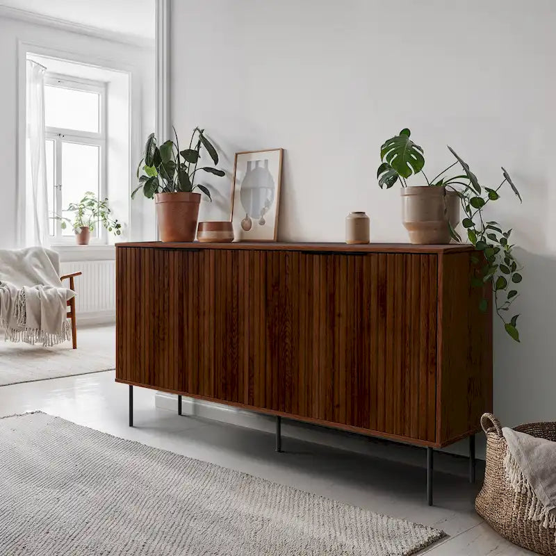 Lysander Fluted Sideboard Buffet Cabinet