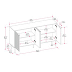 Lysander Fluted Sideboard Buffet Cabinet