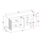 Lysander Fluted Sideboard Buffet Cabinet