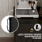 HOMCOM Sideboard, Buffet Cabinet with 2 Drawers, 2Storage Cabinets, 4 Barn-Style Doors and Adjustable Shelves, White