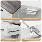 42.5 Farmhouse Buffets Sideboard, Modern Wood Kitchen Storage Cabinet with Adjustable Shelf