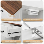 42.5 Farmhouse Buffets Sideboard, Modern Wood Kitchen Storage Cabinet with Adjustable Shelf