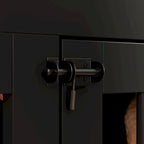 Chic Pet Haven: Luxe Wooden Dog Crate & Designer Home Bench - 47.2