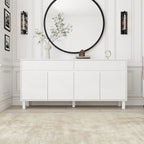 Buffet Sideboard White Floor Cabinet Elegant 63-Inch Storage Solution