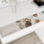 Buffet Sideboard White Floor Cabinet Elegant 63-Inch Storage Solution