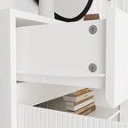 Buffet Sideboard White Floor Cabinet Elegant 63-Inch Storage Solution