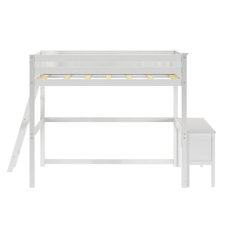 Max and Lily Full-Size High Loft Bed with Desk