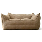 2 Seater Bean Bag Sofa Loveseat Teddy Faux Fabric Fabric Lazy Sofa Bean Bag Chair