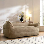 2 Seater Bean Bag Sofa Loveseat Teddy Faux Fabric Fabric Lazy Sofa Bean Bag Chair