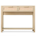 39.4 Rattan Console Table with 2 Drawers Entryway Table