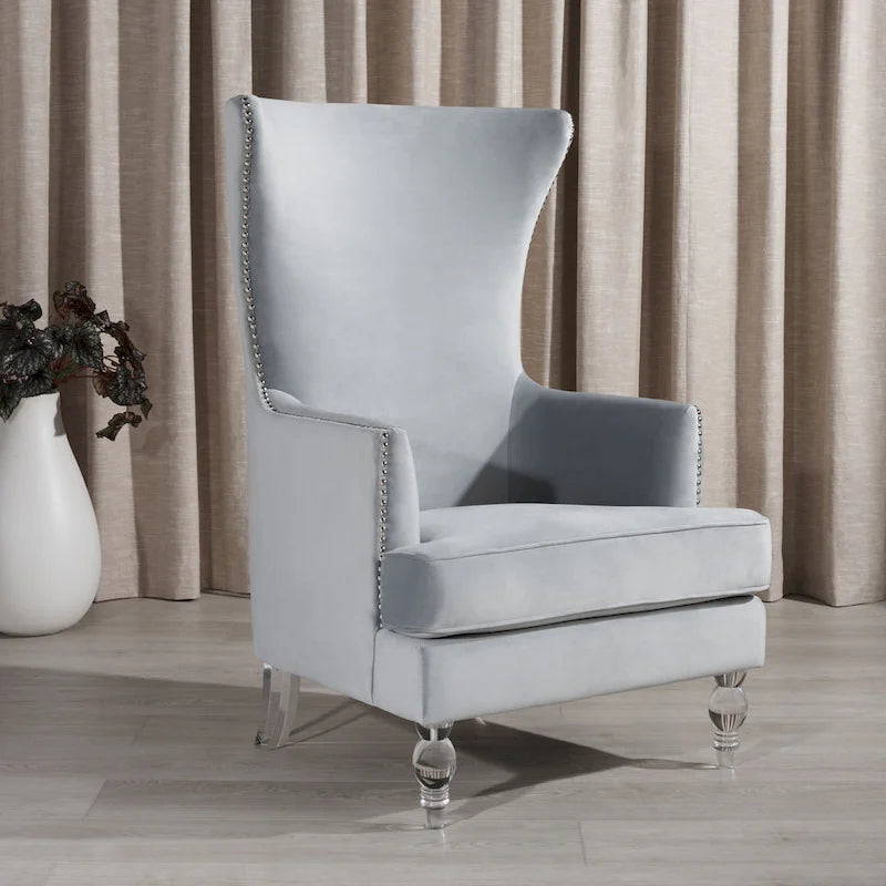 SAFAVIEH Couture Cath Modern Wingback Chair - 29Wx32Dx45H