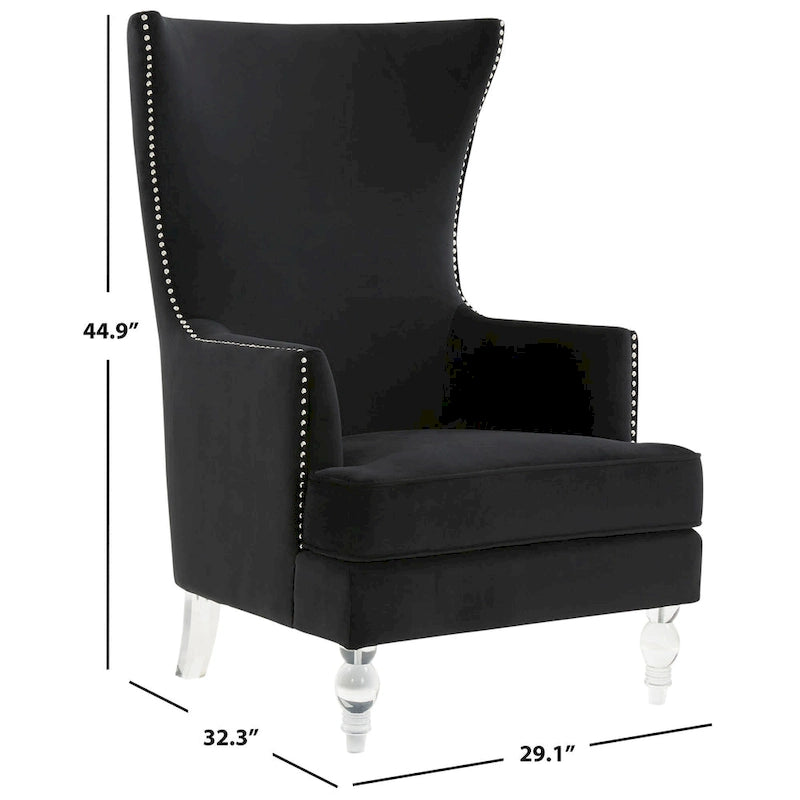 SAFAVIEH Couture Cath Modern Wingback Chair - 29Wx32Dx45H