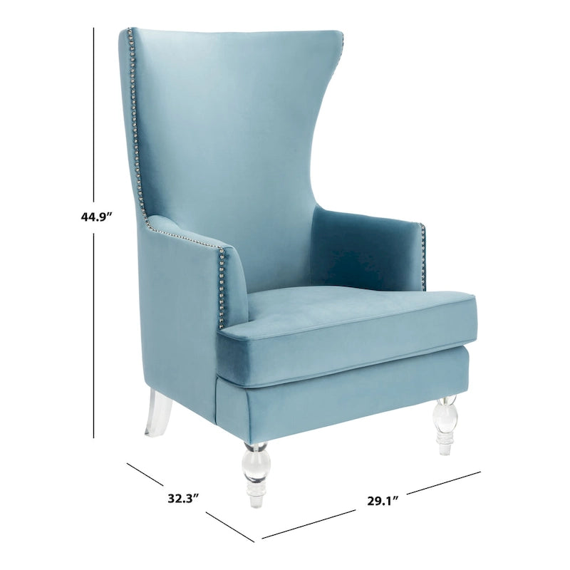 SAFAVIEH Couture Cath Modern Wingback Chair - 29Wx32Dx45H