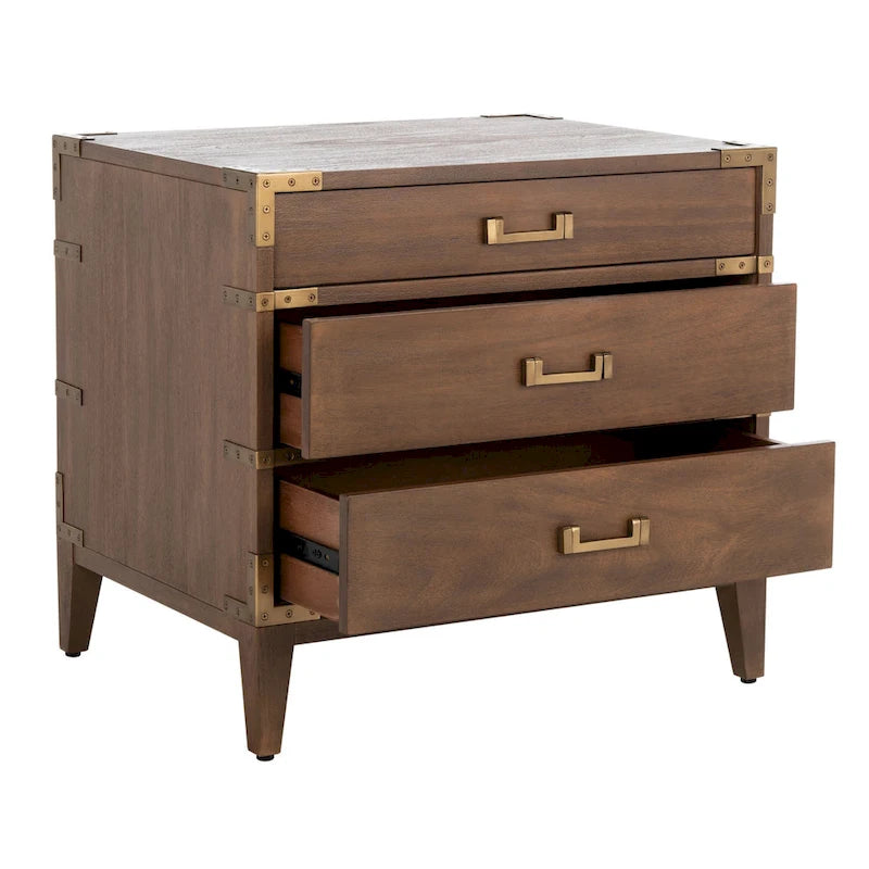 SAFAVIEH Couture Girija 3-Drawer Wood Nightstand