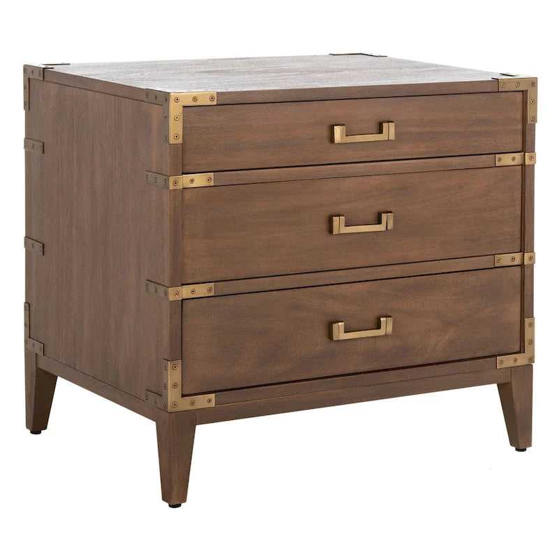 SAFAVIEH Couture Girija 3-Drawer Wood Nightstand