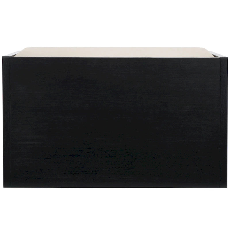 SAFAVIEH Roseanna Shoe Storage Bench Oak / Beige - 34 W x 18 D x 21 H - 34Wx18Dx21H