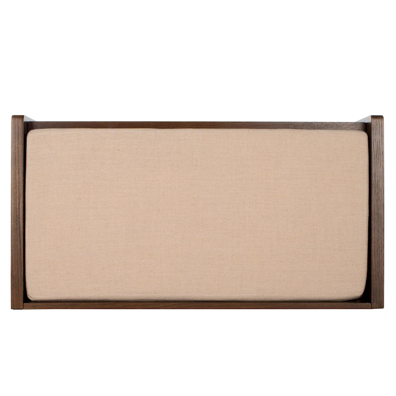 SAFAVIEH Roseanna Shoe Storage Bench Oak / Beige - 34 W x 18 D x 21 H - 34Wx18Dx21H