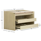 SAFAVIEH Roseanna Shoe Storage Bench Oak / Beige - 34 W x 18 D x 21 H - 34Wx18Dx21H