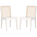 SAFAVIEH Lurline Coastal Rattan Dining Chair (Set of 2) - 18.9 W x 22.3 L x 33.9 H - 19Wx22Dx34H