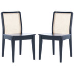 SAFAVIEH Lurline Coastal Rattan Dining Chair (Set of 2) - 18.9 W x 22.3 L x 33.9 H - 19Wx22Dx34H