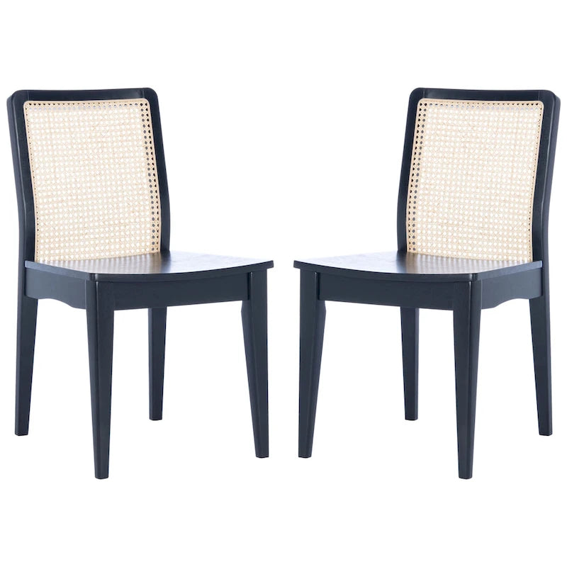 SAFAVIEH Lurline Coastal Rattan Dining Chair (Set of 2) - 18.9 W x 22.3 L x 33.9 H - 19Wx22Dx34H
