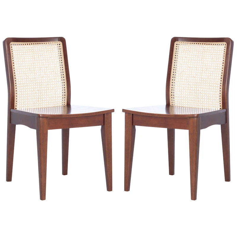 SAFAVIEH Lurline Coastal Rattan Dining Chair (Set of 2) - 18.9 W x 22.3 L x 33.9 H - 19Wx22Dx34H