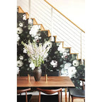 Walnut Dark Wood PU Leather or Beige Fabric Cushion Seat Dining Chairs Desk Side for Living Room Bedroom Kitchen Accent