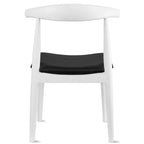 Walnut Dark Wood PU Leather or Beige Fabric Cushion Seat Dining Chairs Desk Side for Living Room Bedroom Kitchen Accent