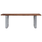 vidaXL Coffee Table with Live Edges Home Living Room Square Solid Wood Acacia - 45.3x23.6x15.7 (L x W x H)