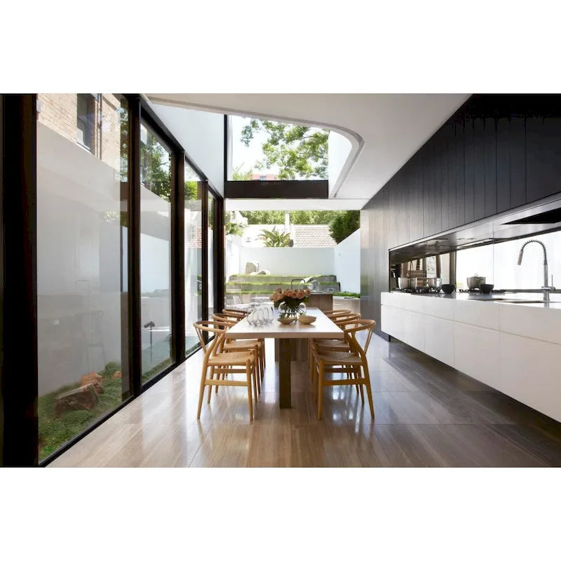 Set of 2 Modern Wood Dining Chair With Back Armchair Hemp Seat For Home Restaurant Office Kitchen