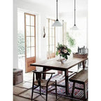 Set of 2 Modern Wood Dining Chair With Back Armchair Hemp Seat For Home Restaurant Office Kitchen