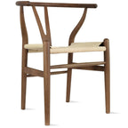 Set of 2 Modern Wood Dining Chair With Back Armchair Hemp Seat For Home Restaurant Office Kitchen