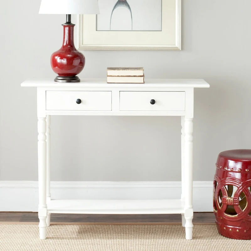 SAFAVIEH Arvilla Grey 2-Drawer Console Table - 37.8 x 13 x 31.9 - 38Wx13Dx32H