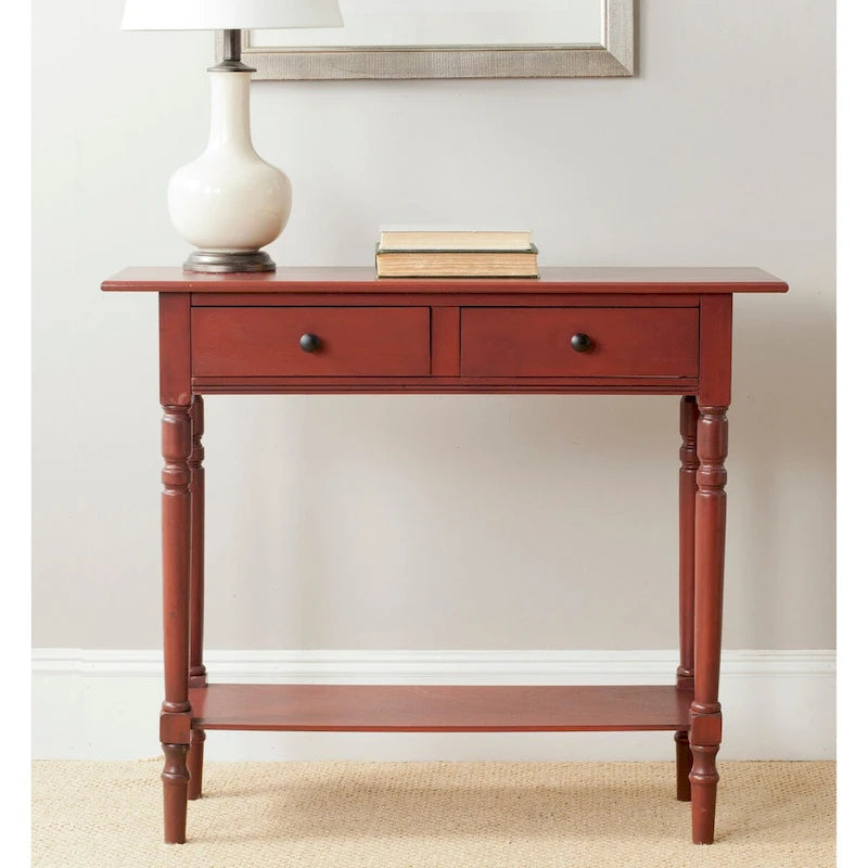 SAFAVIEH Arvilla Grey 2-Drawer Console Table - 37.8 x 13 x 31.9 - 38Wx13Dx32H