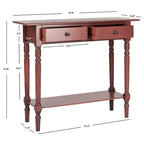 SAFAVIEH Arvilla Grey 2-Drawer Console Table - 37.8 x 13 x 31.9 - 38Wx13Dx32H