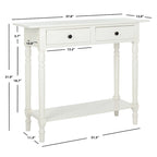 SAFAVIEH Arvilla Grey 2-Drawer Console Table - 37.8 x 13 x 31.9 - 38Wx13Dx32H