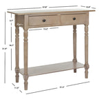 SAFAVIEH Arvilla Grey 2-Drawer Console Table - 37.8 x 13 x 31.9 - 38Wx13Dx32H
