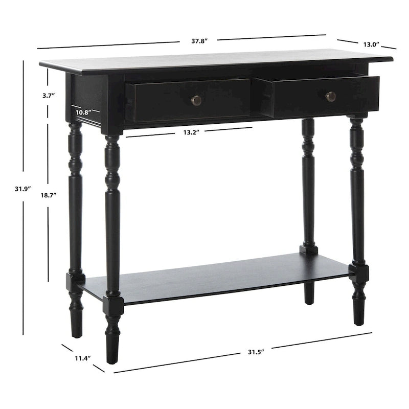 SAFAVIEH Arvilla Grey 2-Drawer Console Table - 37.8 x 13 x 31.9 - 38Wx13Dx32H