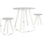 SAFAVIEH Gaynell 3-Piece Round Dining Set - 31 W x 31 L x 29 H