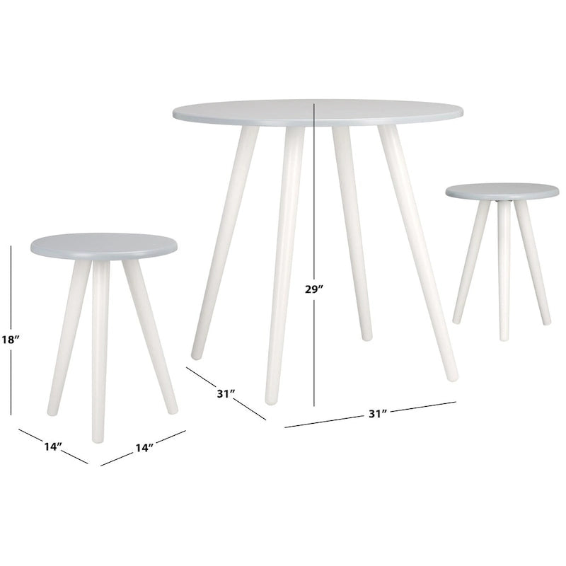 SAFAVIEH Gaynell 3-Piece Round Dining Set - 31 W x 31 L x 29 H