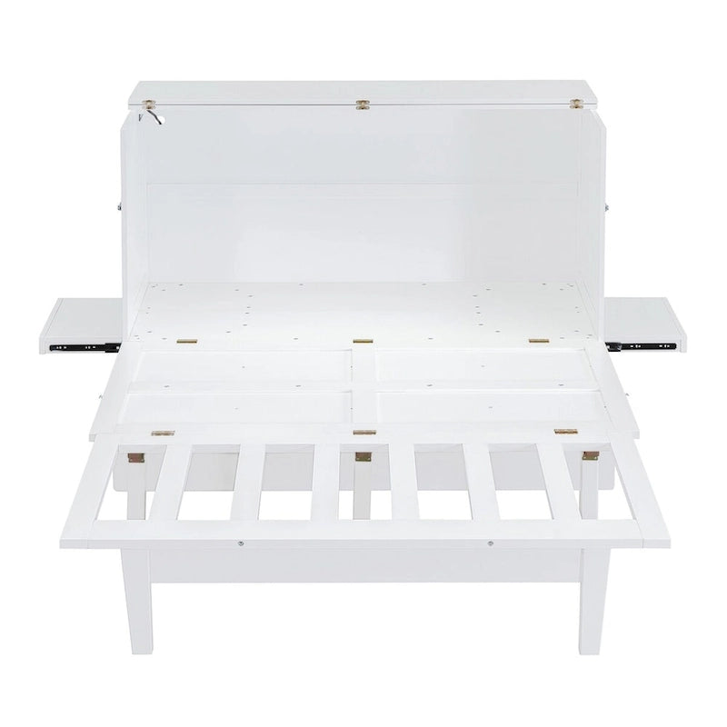 Merax Queen/Full Murphy Bed with USB Port and removable Shelves