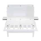 Merax Queen/Full Murphy Bed with USB Port and removable Shelves