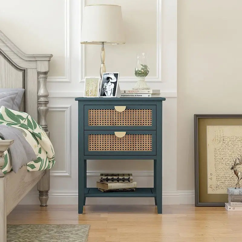 Modern Nightstand with 2-Drawers Side Table/Sofa Table/End Table