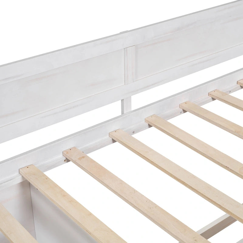 Twin Size Daybed with Drawers and Shelves