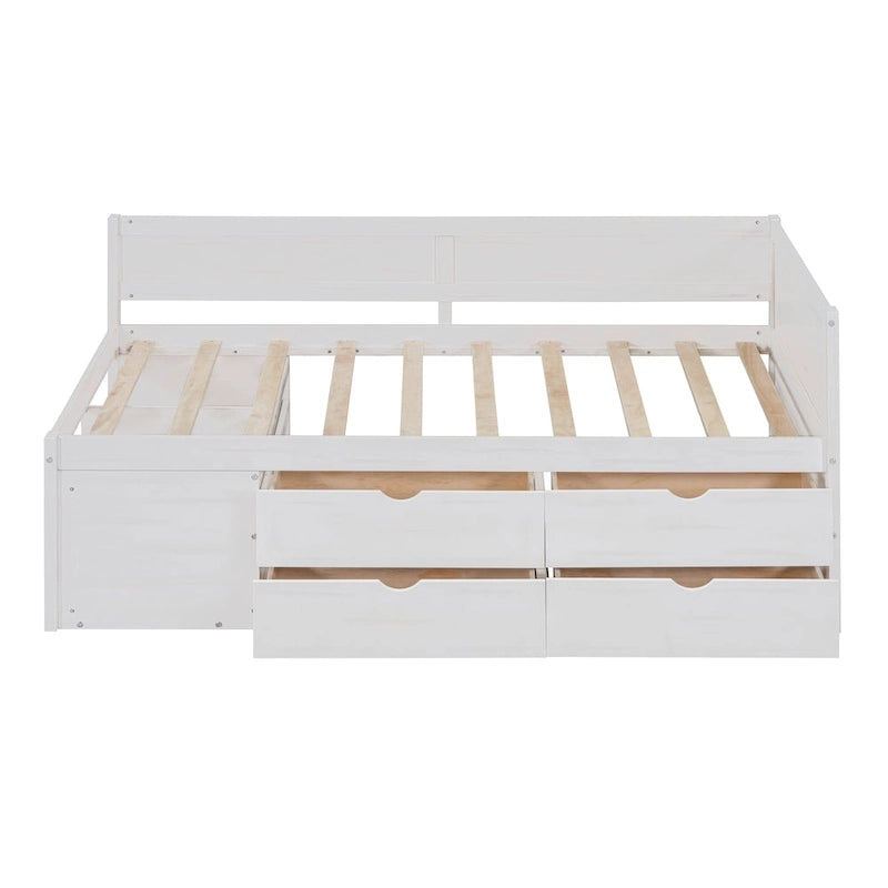 Twin Size Daybed with Drawers and Shelves
