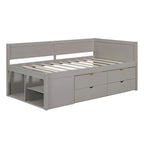 Twin Size Daybed with Drawers and Shelves