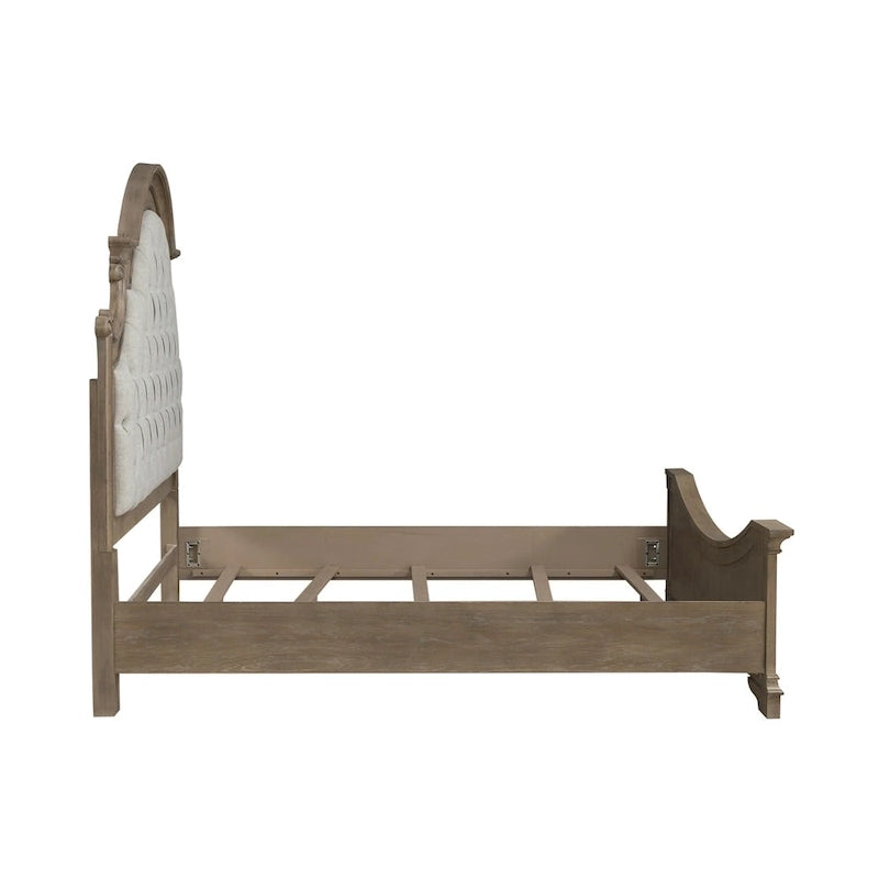 Magnolia Manor Weathered Bisque Upholstered Bed