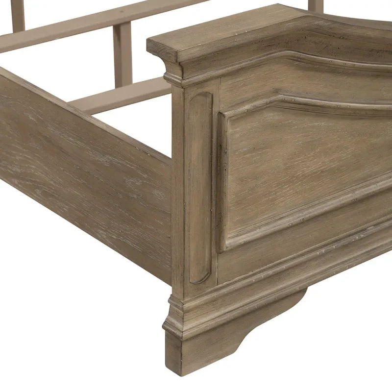 Magnolia Manor Weathered Bisque Upholstered Bed
